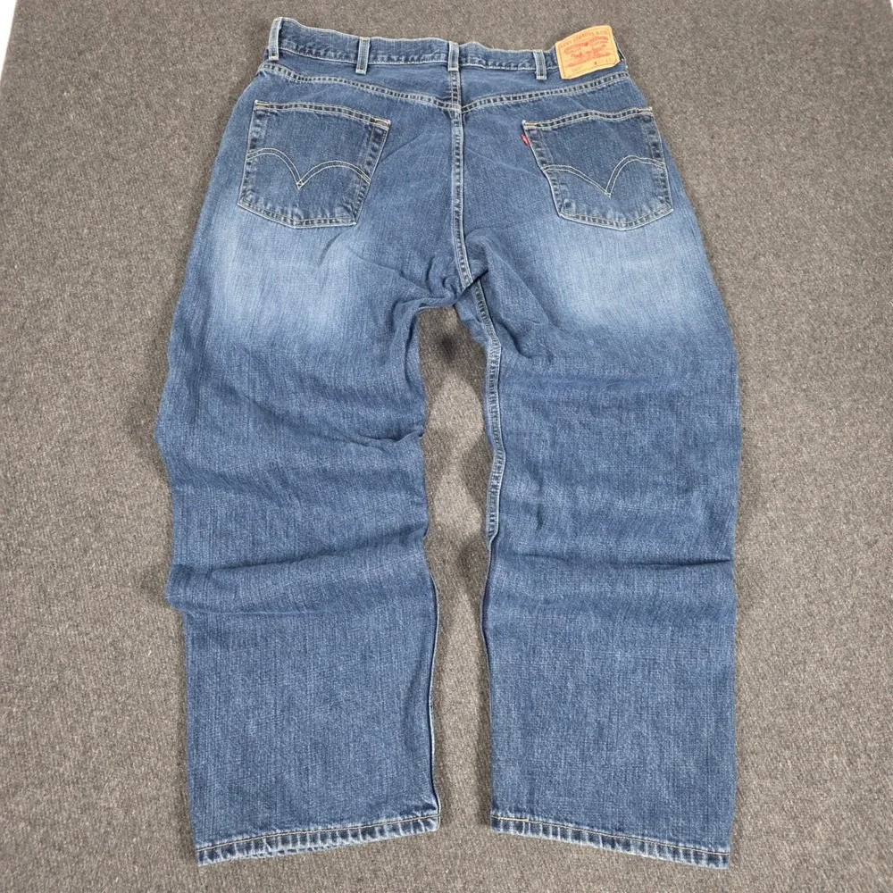 Levis 569 Loose Straight Leg‎ Jeans Mens 38x31 Medium Wash Blue Denim Y2K Baggy